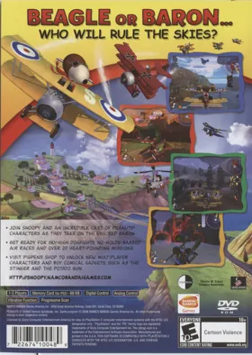 Snoopy vs. The Red Baron box cover back